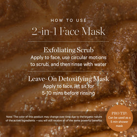 KORA Organics close-up of mask texture highlighting gentle exfoliating grains
