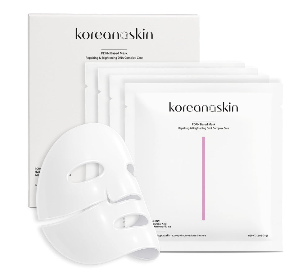 Koreana Skin box front showing four hydrogel masks and product benefit