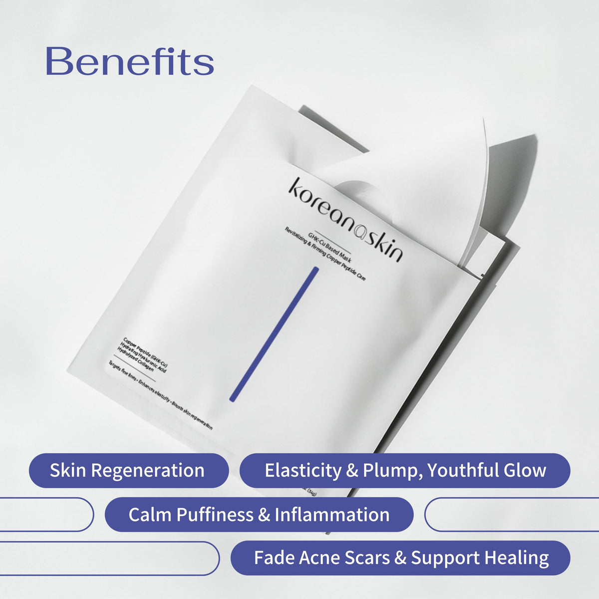 Koreana Skin mask applied on face demonstrating full coverage and calming effect