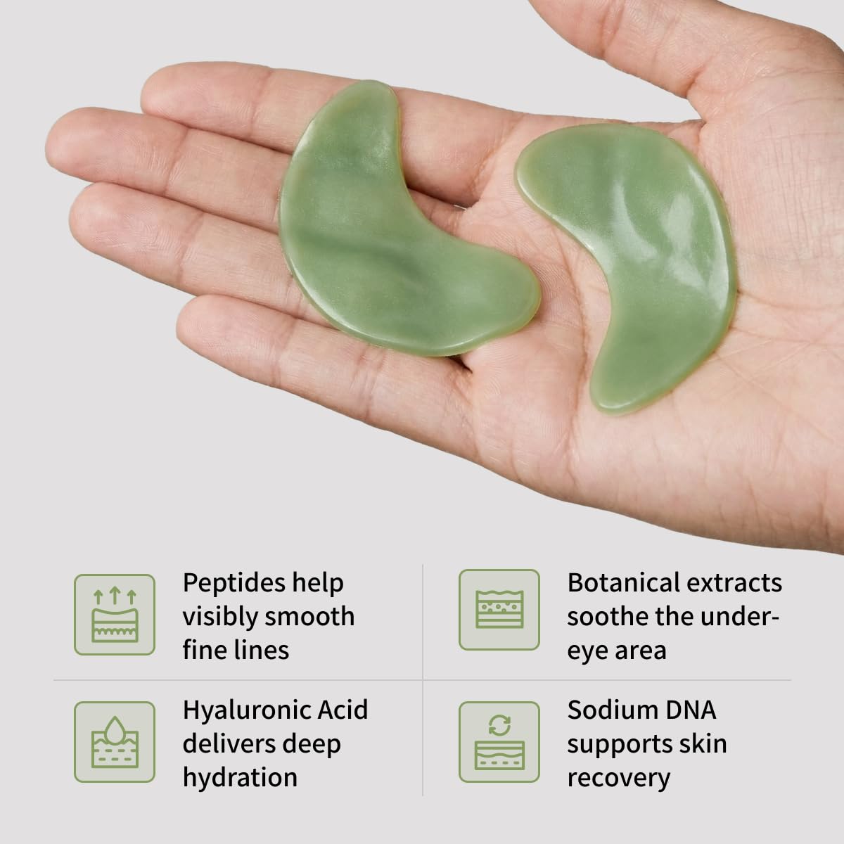 Koreana Skin patch held in hand for size comparison and convenience