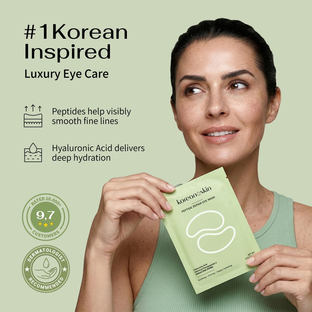 Koreana Skin single under-eye patch close-up highlighting thin fit