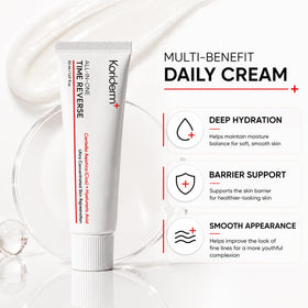 KORIDERM open jar texture showing lightweight cream for fast absorption benefit