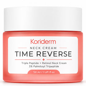 KORIDERM front jar view showing product and branding for targeted neck care