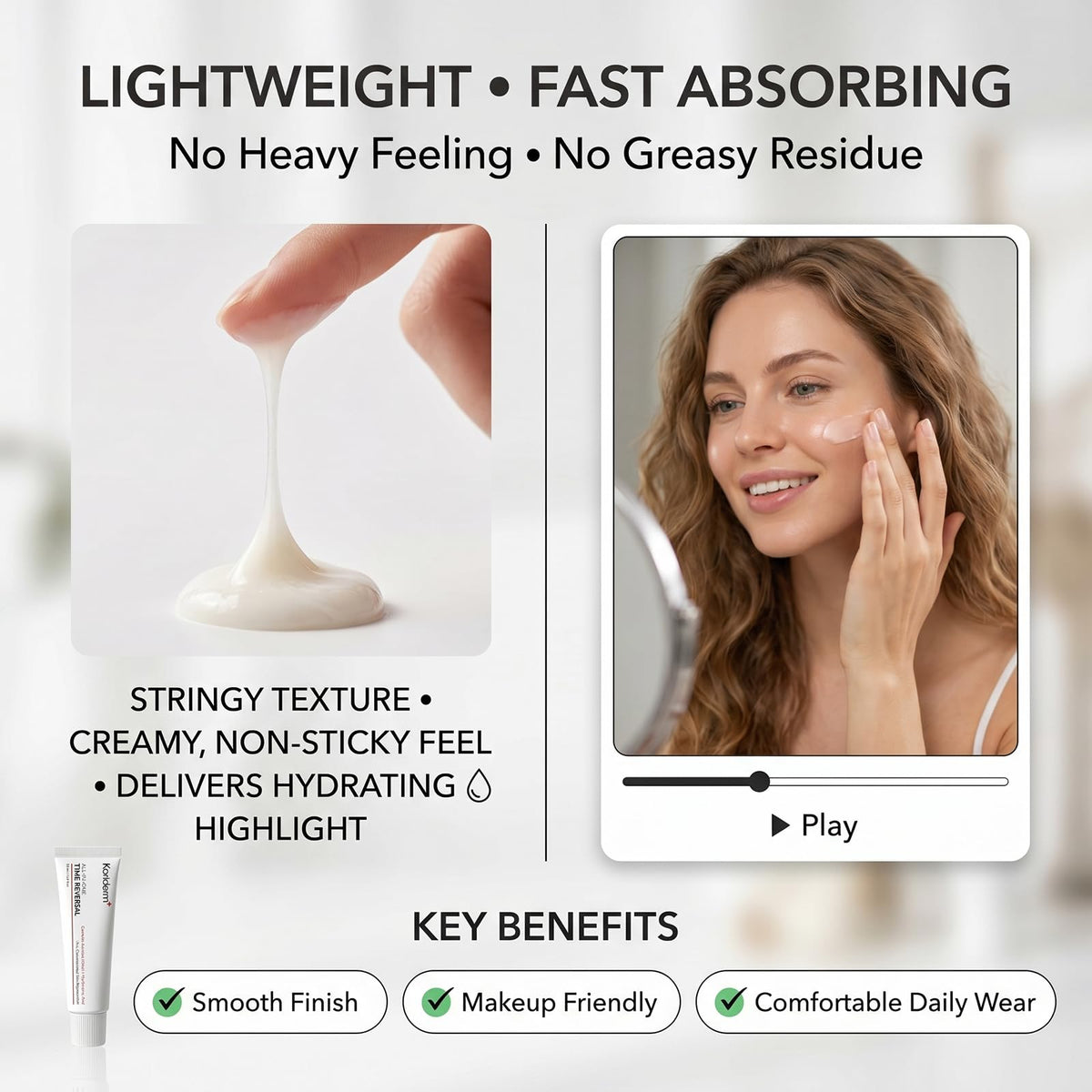 Koriderm Time Reverse with centella asiatica and collagen visuals for soothing benefits