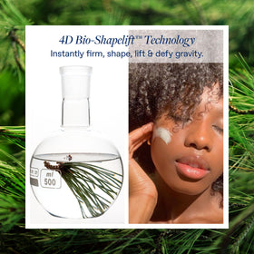 KORRES application on model's cheek demonstrating massage-in method for visible plumping