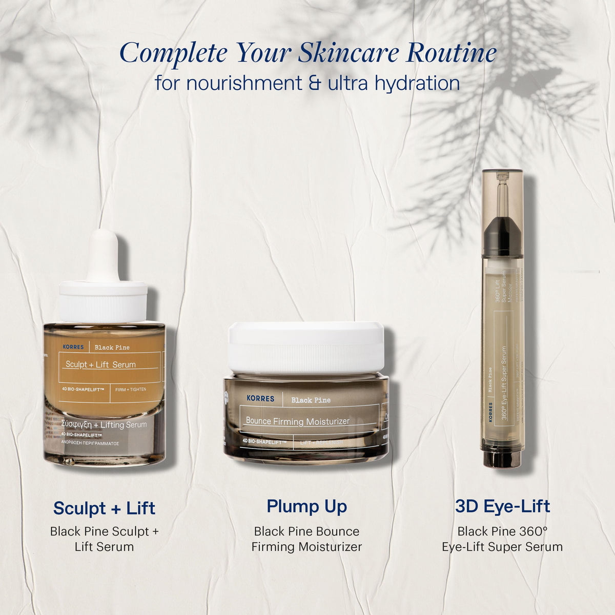KORRES jar on bathroom shelf in lifestyle scene conveying clean, botanical skincare routine