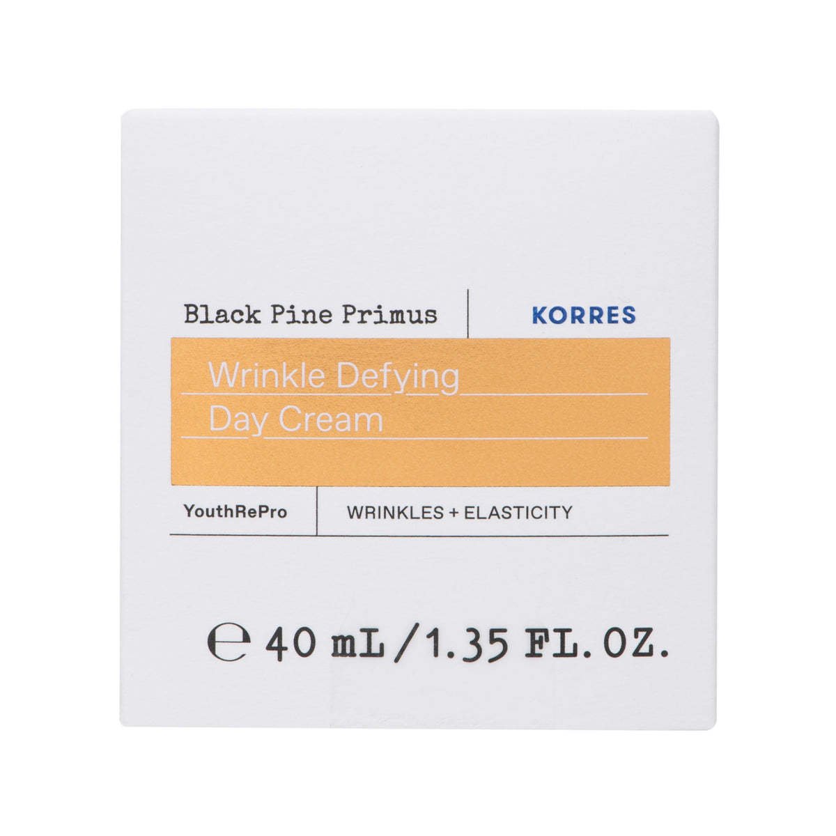 KORRES recyclable box detail highlighting eco-friendly packaging benefit