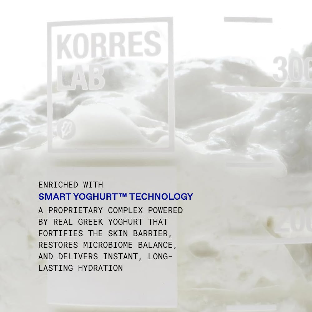 KORRES close-up of whipped cream texture highlighting lightweight hydration