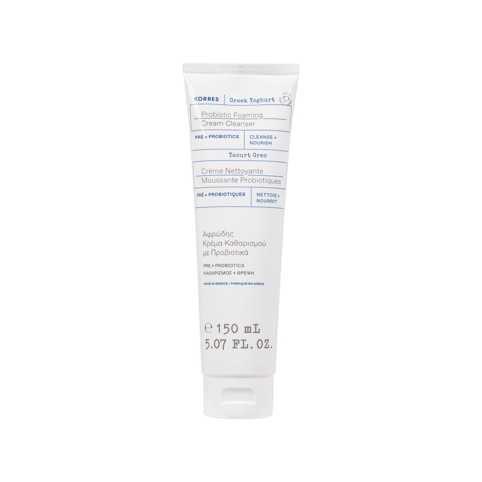 KORRES front packaging showing cleanser and hydration benefit