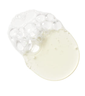 KORRES shower gel in use demonstrating nourishing cleanse benefit