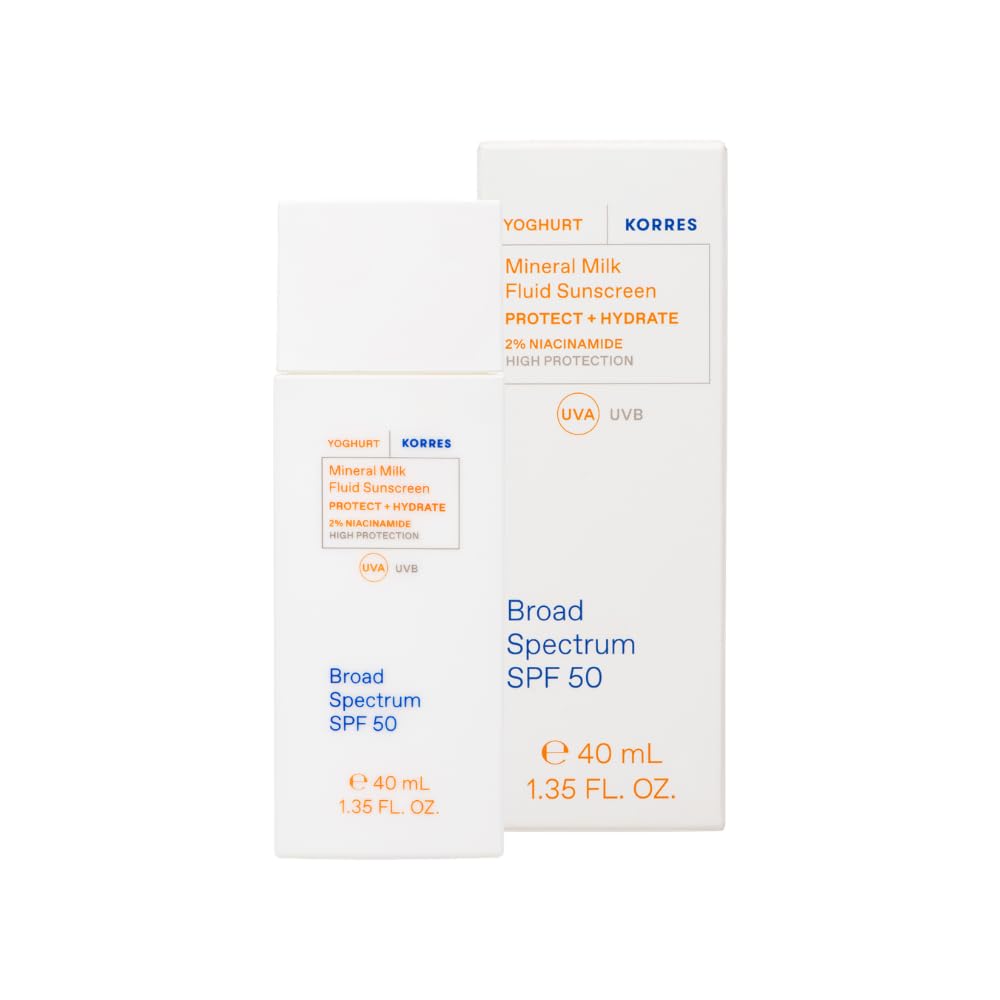 KORRES sunscreen in beach bag lifestyle image for daily sun protection