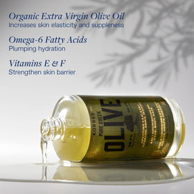 KORRES oil texture drop on fingertip showing lightweight absorbency benefits