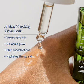 KORRES dropper dispensing Santorini Grape serum demonstrating precise application