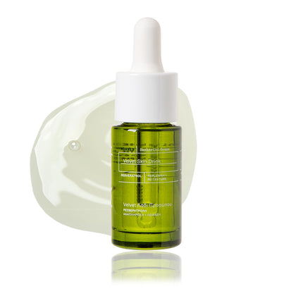 KORRES front packaging of Santorini Grape serum showing bottle and label benefits