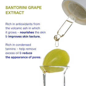 KORRES Santorini Grape in hand for size comparison and convenient travel-friendly benefit