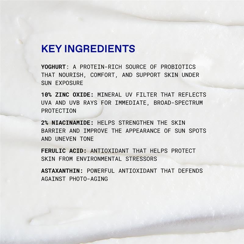 KORRES drop of sunscreen on hand showing easy spreadability benefit
