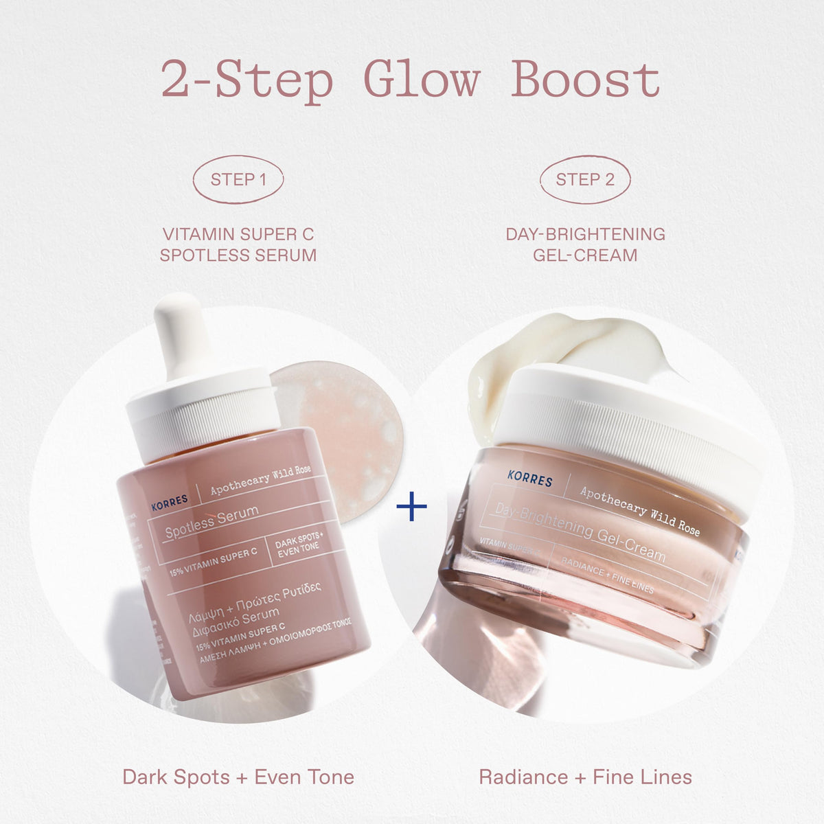 KORRES close texture pour of silky serum demonstrating lightweight finish