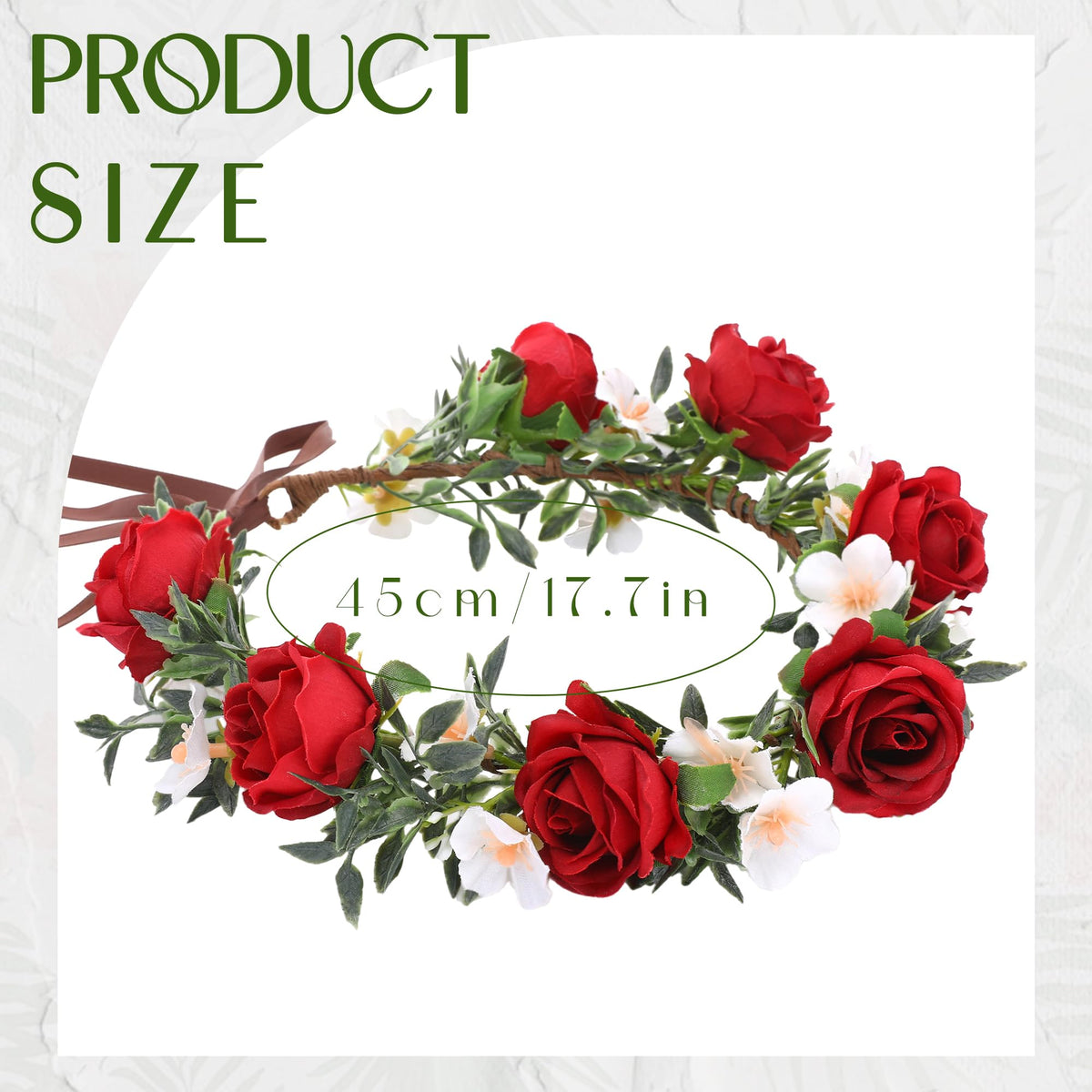 KorViSHOW rose crown close-up of roses highlighting realistic texture and durability
