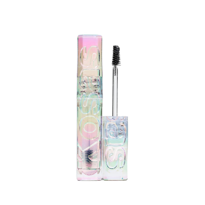 Kosas Air Brow front packaging showing compact clear gel for easy storage and travel