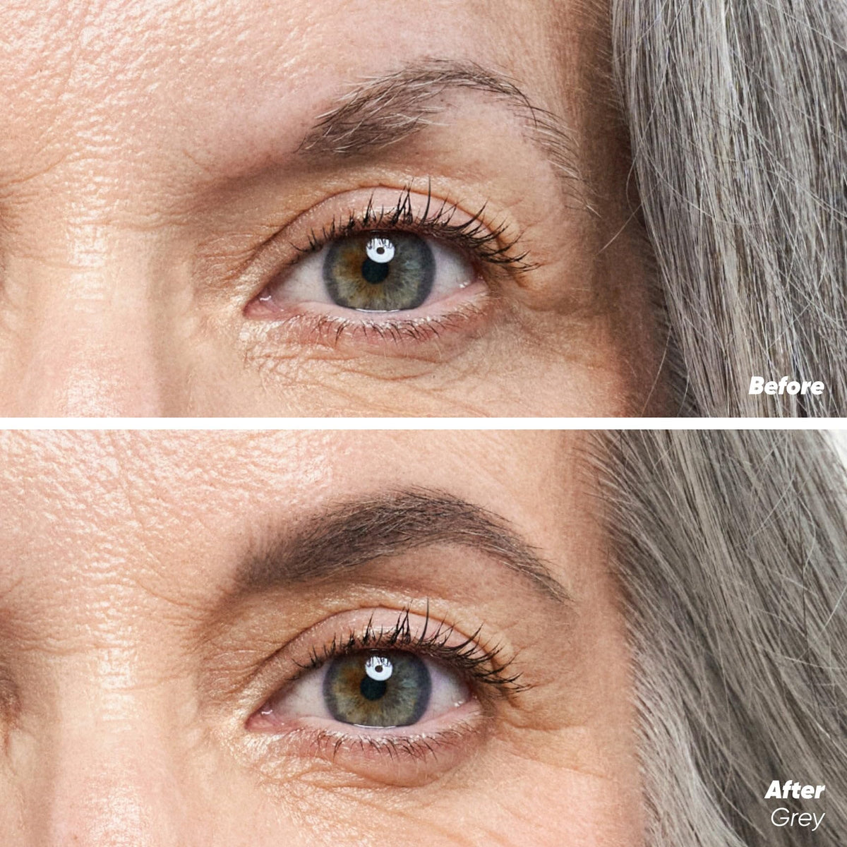 Kosas Air Brow open spoolie revealing mousse-gel texture for precise application