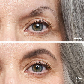 Kosas Air Brow open spoolie revealing mousse-gel texture for precise application