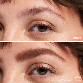 Kosas Air Brow precision spoolie close-up for even coating and precise shaping