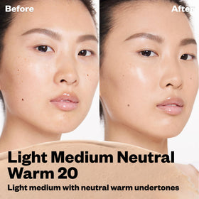 Kosas BB Burst texture swipe showing gel-cream finish and hydrating look