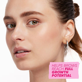 Kosas before and after comparison revealing fuller-looking brows