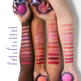 Kosas arm swatch of Cool Baby Pink showing true-to-tone payoff