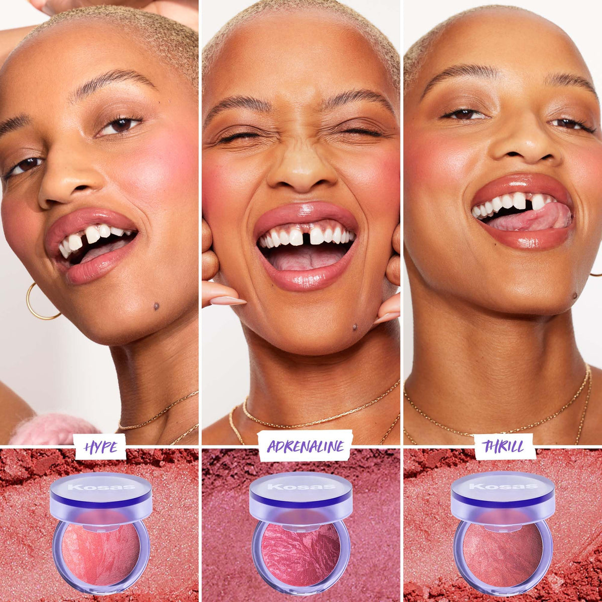 Kosas two-tone closeup highlighting blended pigments for dimensional color