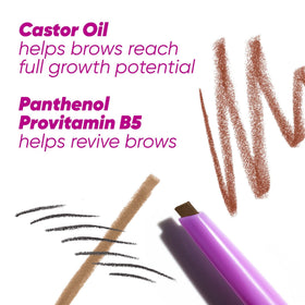 Kosas Brow Pop being applied on eyebrow to illustrate shaping and filling benefit