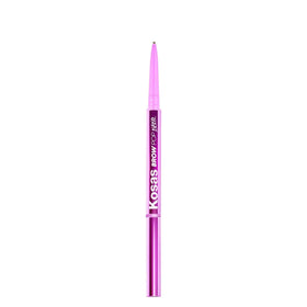 Kosas Brow Pop Nano front packaging shows compact pencil and clear benefit of portability