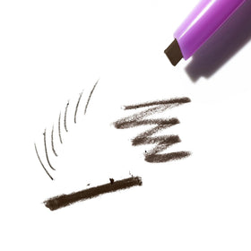 Kosas Brow Pop spoolie detail grooming and blending for natural finish