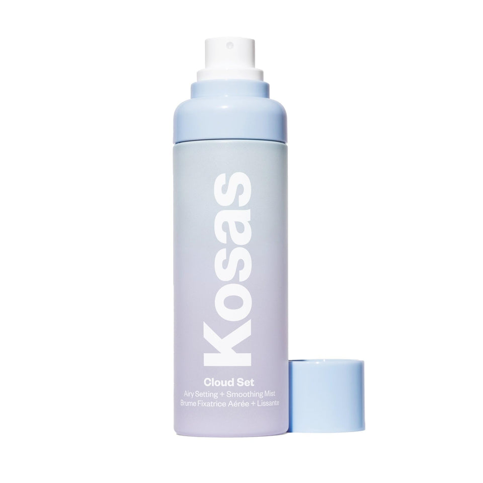 Kosas Cloud Set front packaging showing bottle and branding, highlights lightweight hold