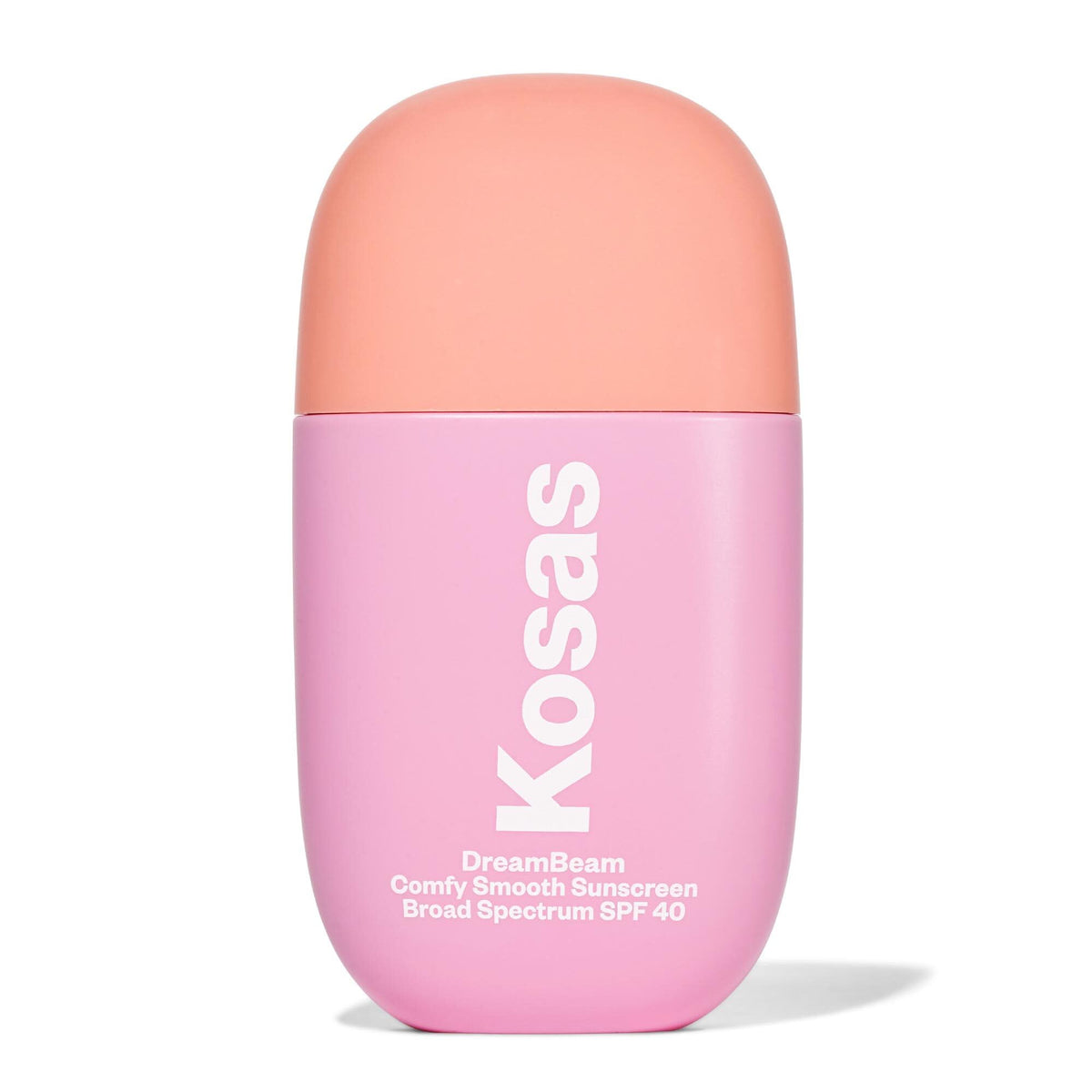 Kosas DreamBeam front packaging showing compact SPF 40 tube for travel