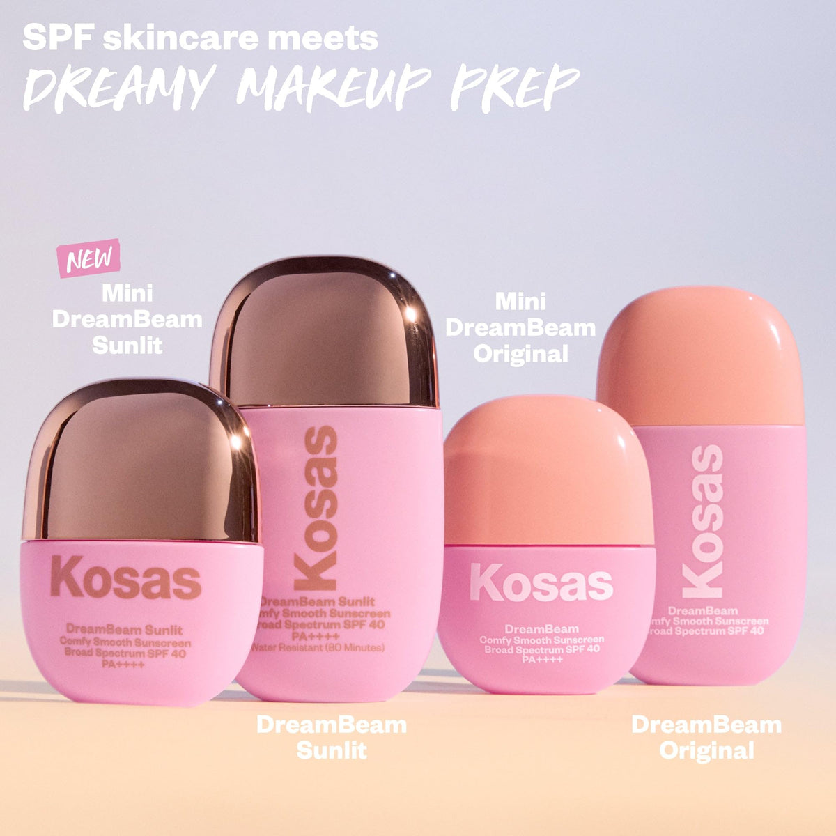 Kosas DreamBeam applied to cheek showing gentle formula suited for sensitive skin