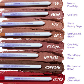 Kosas Hotliner in hand scale showing compact size for handbag convenience