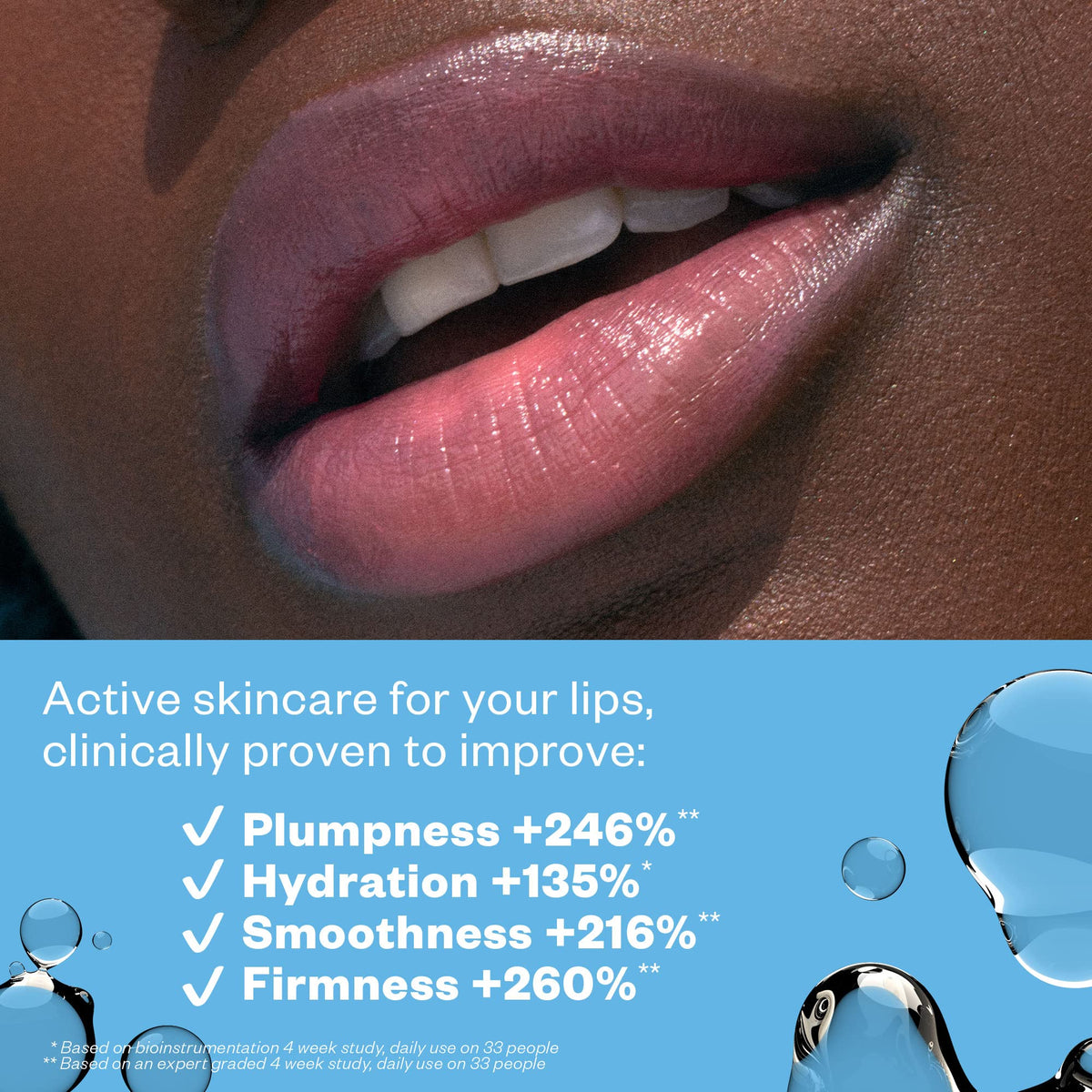 Kosas Lipfuel Rush open applicator close-up reaching lip corners easily
