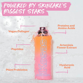 Kosas mist being sprayed on face demonstrating instant hydration boost