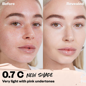 Kosas Revealer applicator dispensing product highlighting smooth, blendable drop