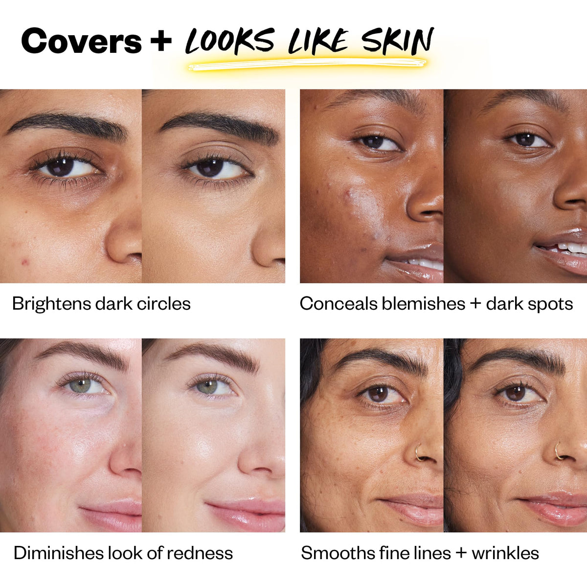 Kosas Revealer close-up of texture highlighting hydrating, crease-resistant finish