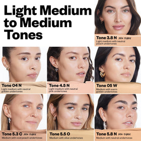 Kosas Revealer concealer swatches on arm demonstrating buildable medium coverage
