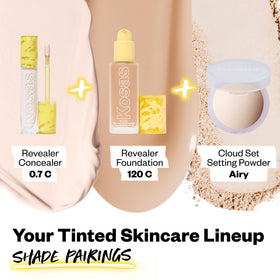 Kosas Revealer label close-up with visible ingredient names for clean-beauty reassurance