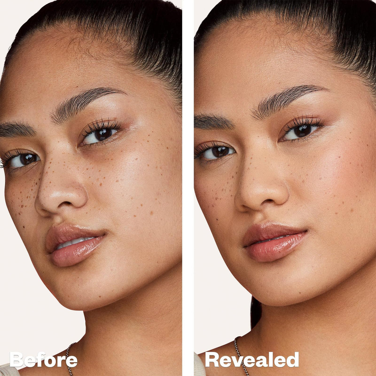 Kosas foundation texture swatch on arm showing hydrating, blendable finish