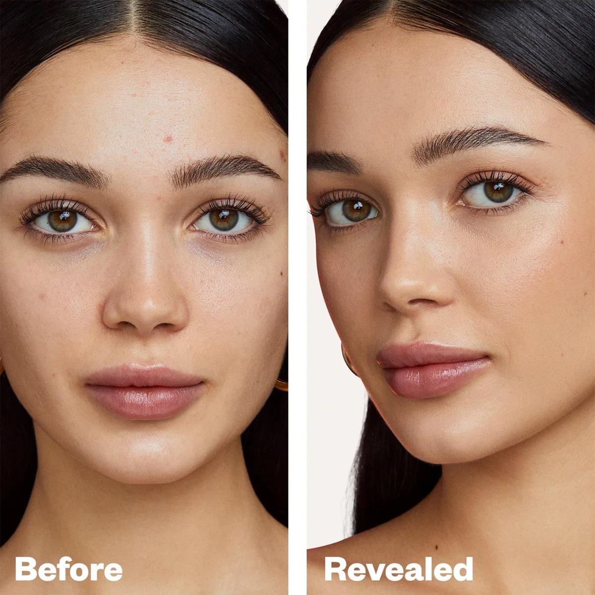 Kosas Revealer texture swatch on skin showing hydrating natural-glow finish and smooth blendability