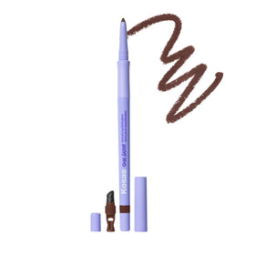 Kosas Soulgazer front packaging showing warm brown pencil and cap, neat presentation benefit