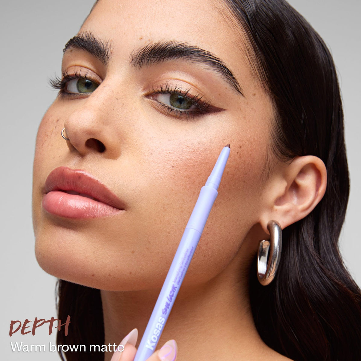 Kosas Soulgazer tip close-up highlighting creamy gel point for precise lining