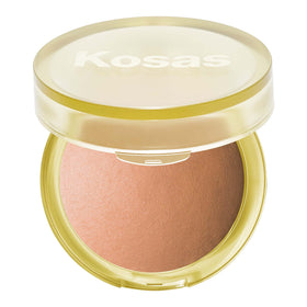 Kosas bronzer compact front view shows sleek packaging and easy application benefit