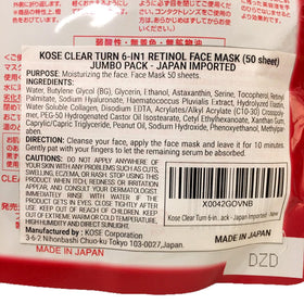 Kose mask being applied from hand to face demonstrating secure fit