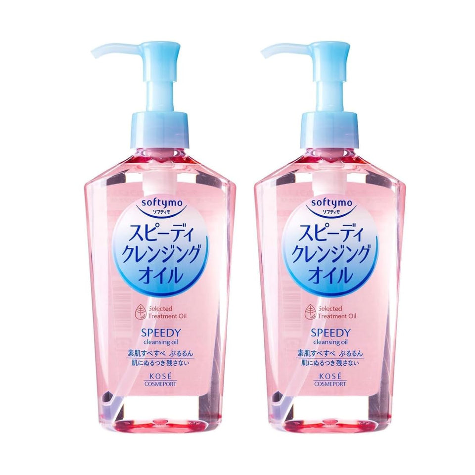 Kose Softy mo front packaging showing twin bottles and quick removal benefit
